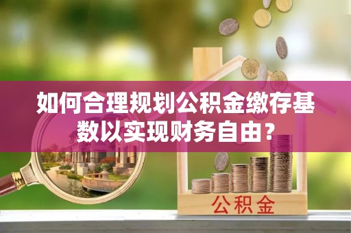 那曲如何合理规划公积金缴存基数以实现财务自由？