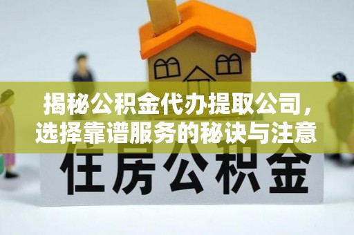 那曲揭秘公积金代办提取公司，选择靠谱服务的秘诀与注意事项