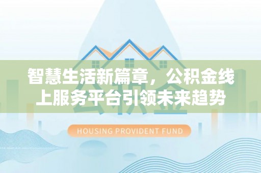 那曲智慧生活新篇章，公积金线上服务平台引领未来趋势