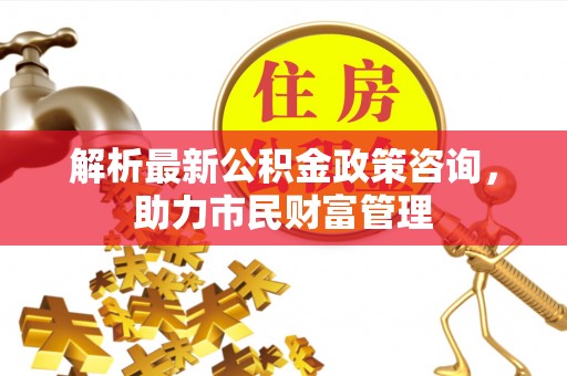 那曲解析最新公积金政策咨询，助力市民财富管理