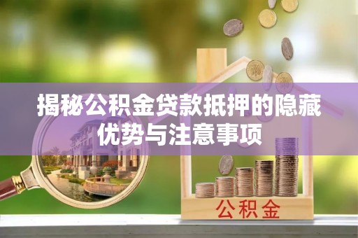 那曲揭秘公积金贷款抵押的隐藏优势与注意事项